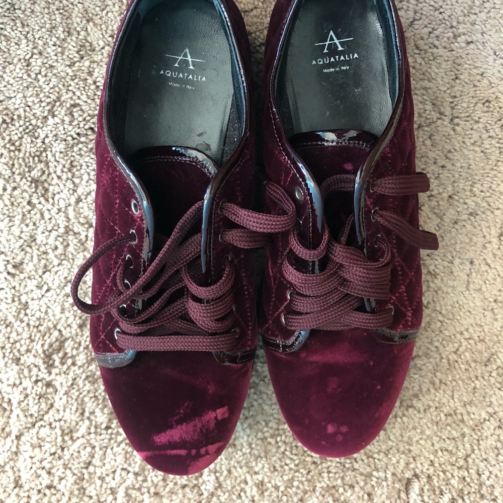 Aquatalia size 9. Women’s velvet shoes. Italian - Picture 2 of 4